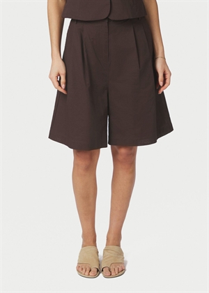 Nika linen shorts Dark Brown Neo Noir 
